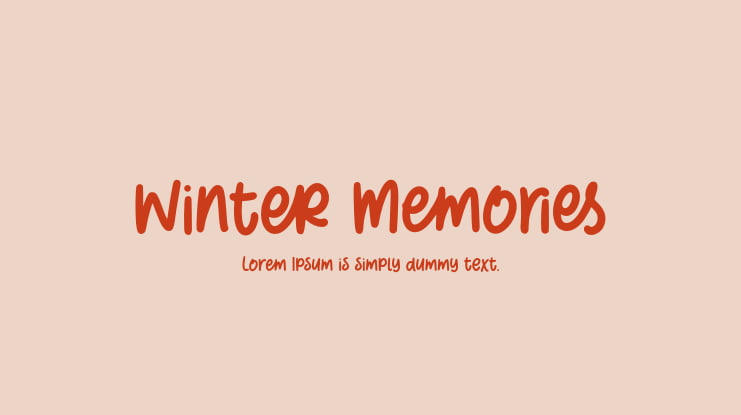 Winter Memories Font