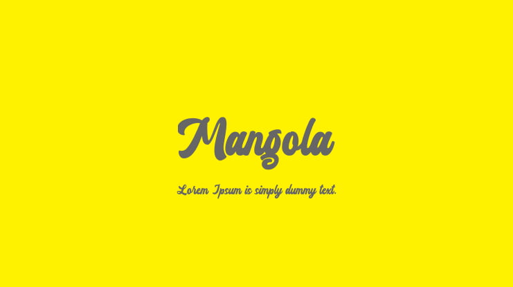 Mangola Font