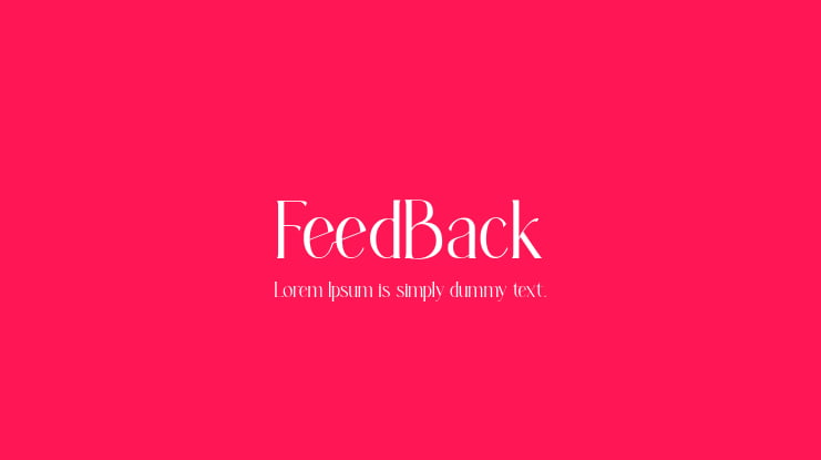 FeedBack Font