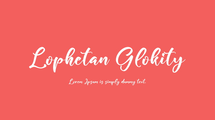 Lophetan Glokity Font