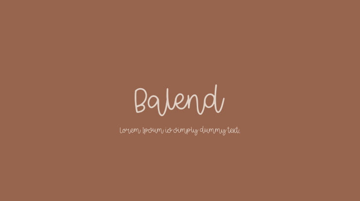 Balend Font