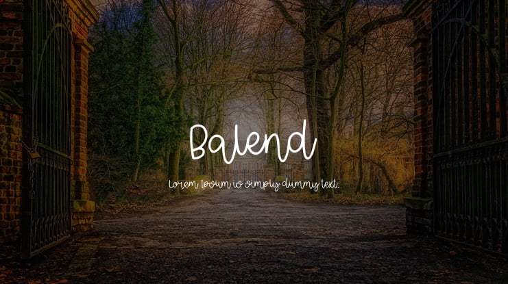 Balend Font