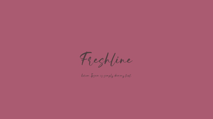 Freshline Font