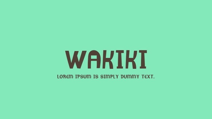 Wakiki Font