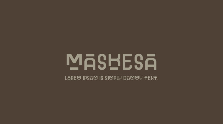 Maskesa Font