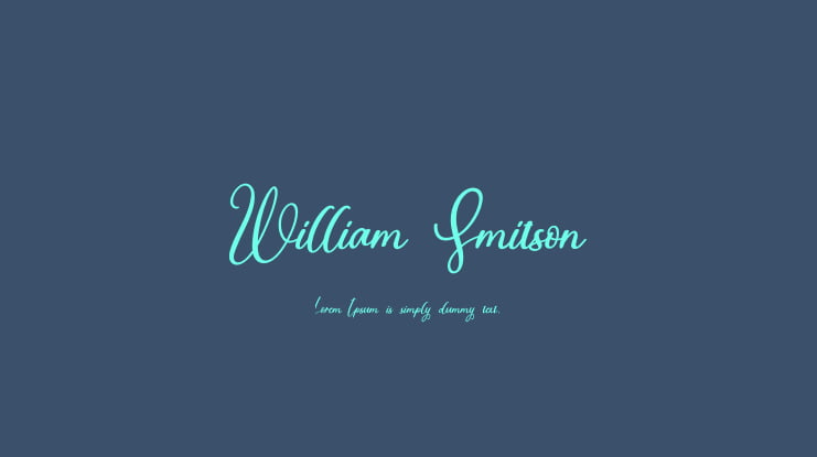 William Smitson Font