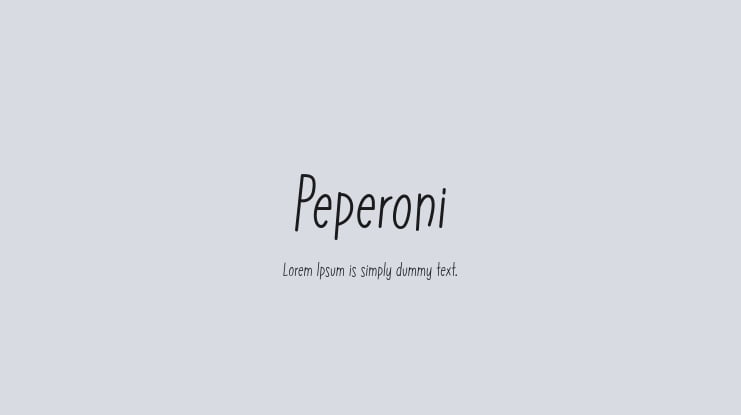 Peperoni Font