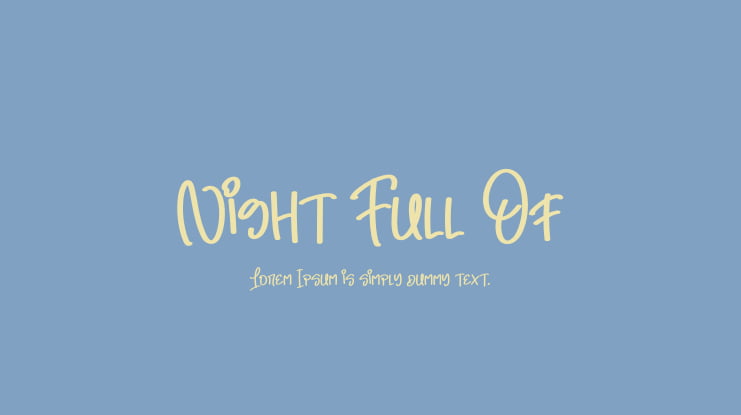 Night Full Of Font