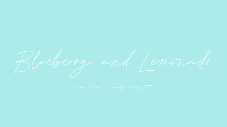 Blueberry and Lemonade Font