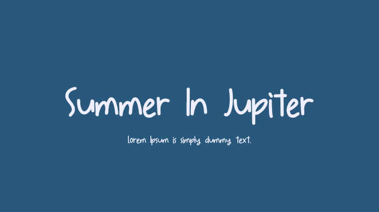 Summer In Jupiter Font