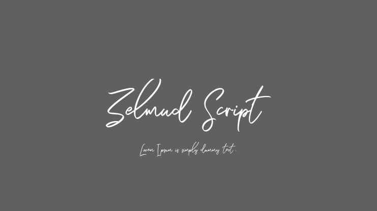 Zelmud Script Font