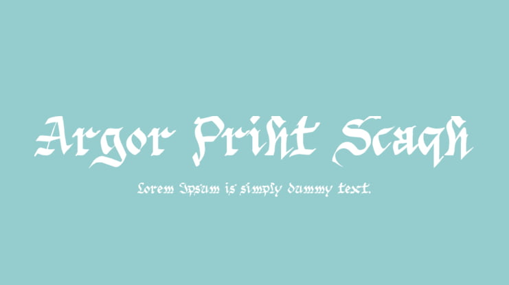 Argor Priht Scaqh Font