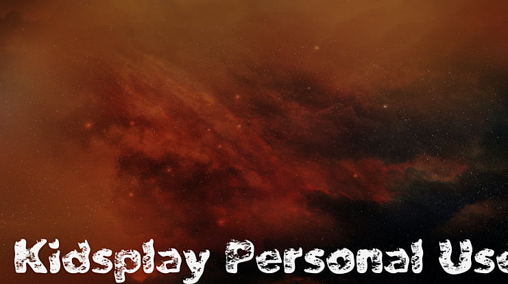 Kidsplay Personal Use Font