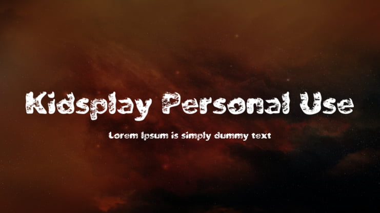 Kidsplay Personal Use Font