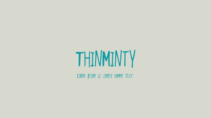 ThinMinty Font