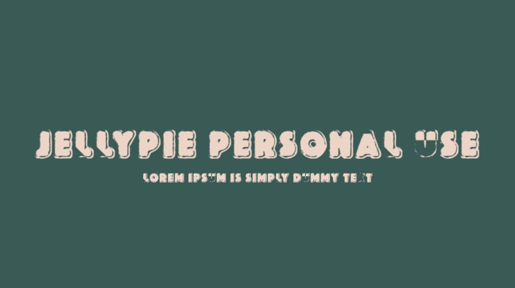 JELLYPIE PERSONAL USE Font