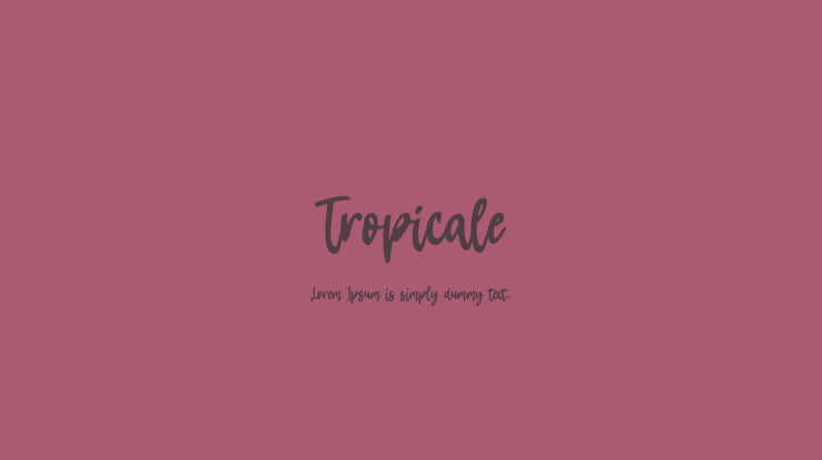 Tropicale Font