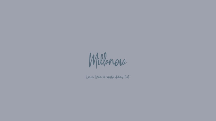 Millanow Font