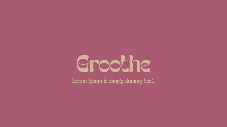 Groothe Font