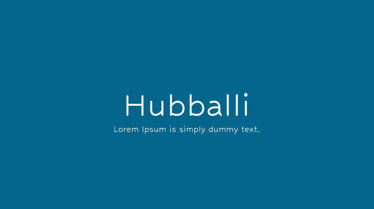 Hubballi Font