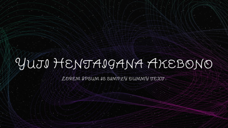 Yuji Hentaigana Akebono Font