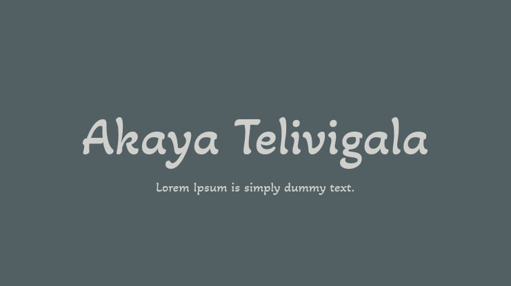 Akaya Telivigala Font