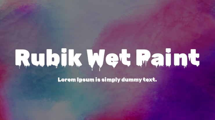 Rubik Wet Paint Font