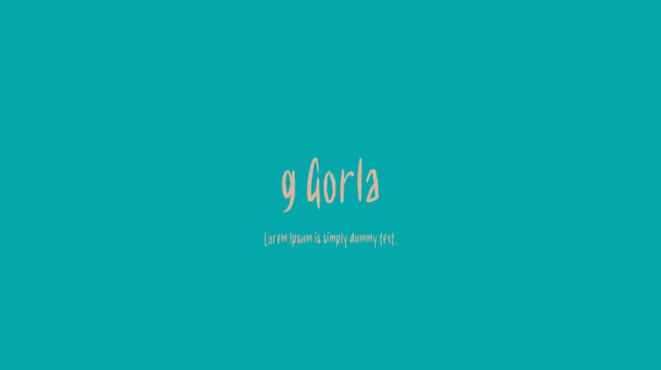 g Gorla Font