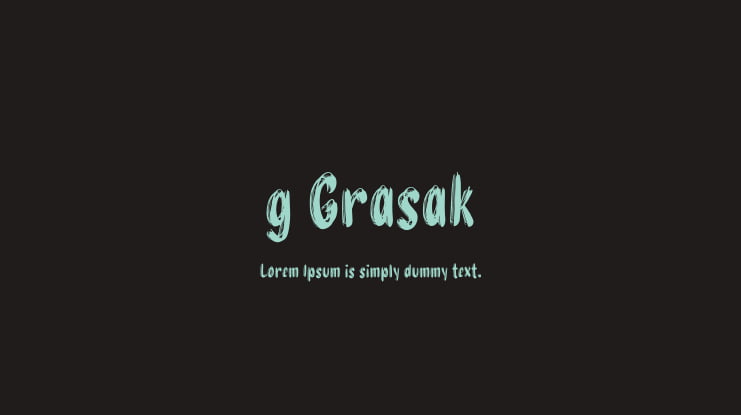 g Grasak Font