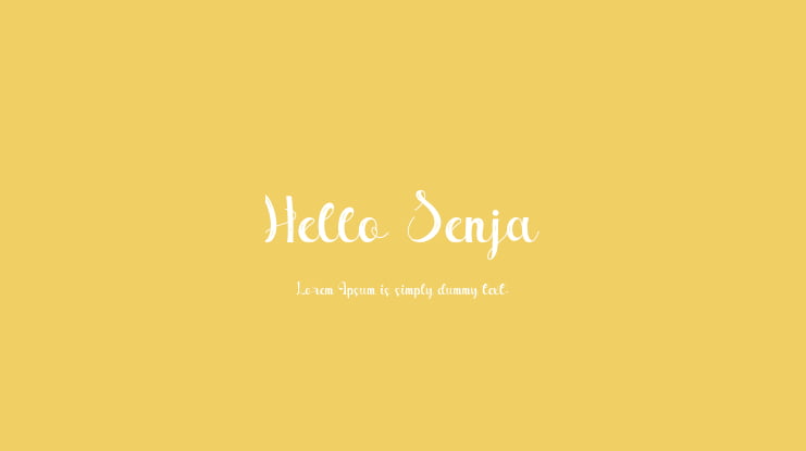 Hello Senja Font