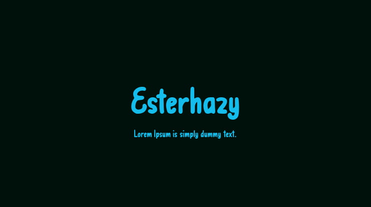 Esterhazy Font