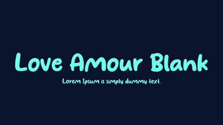 Love Amour Blank Font