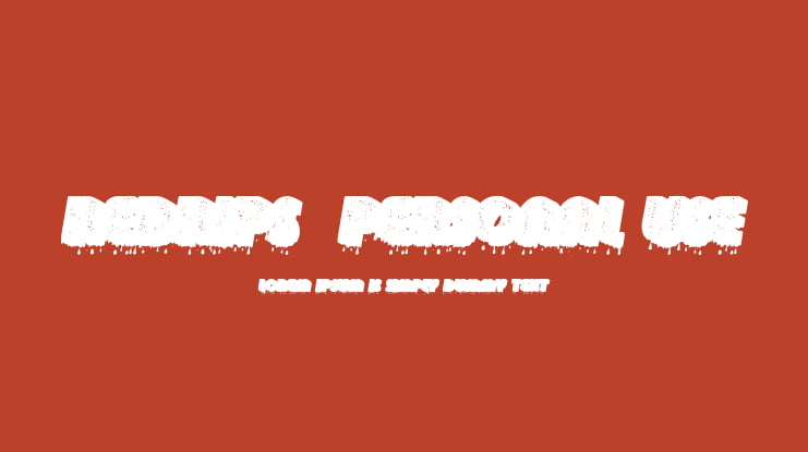 REDRIPS  PERSONAL USE Font