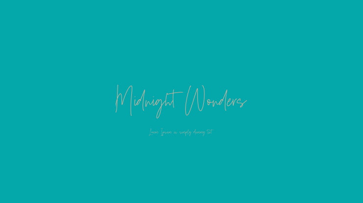 Midnight Wonders Font