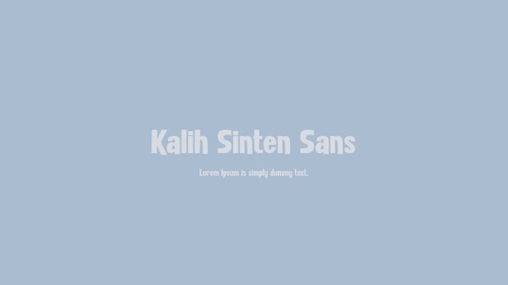 Kalih Sinten Sans Font Family