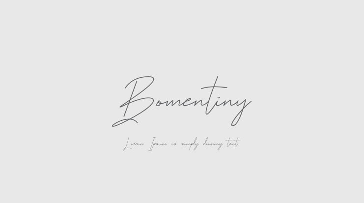 Bomentiny Font