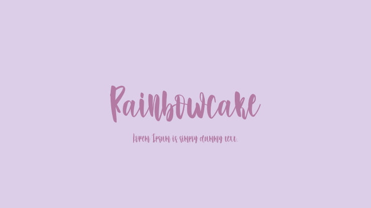 Rainbowcake Font