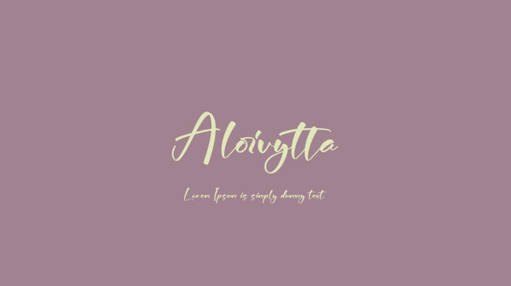 Aloivytta Font