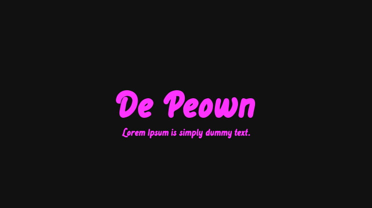 De Peown Font