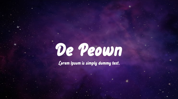 De Peown Font