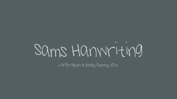 Sams Hanwriting Font