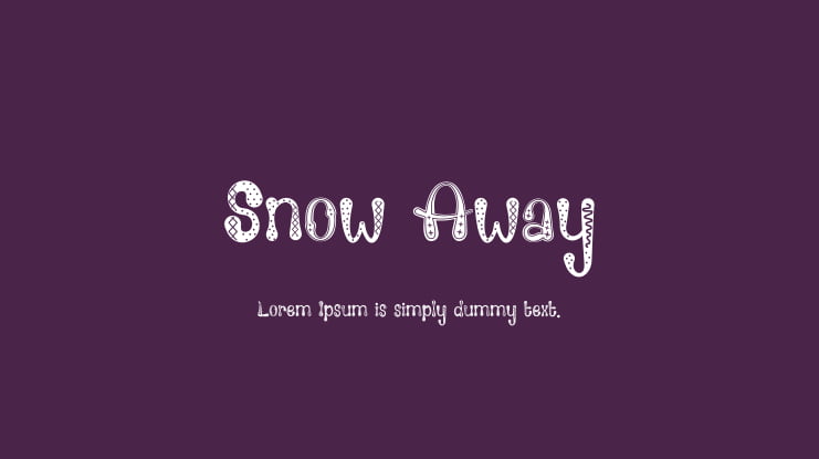 Snow Away Font