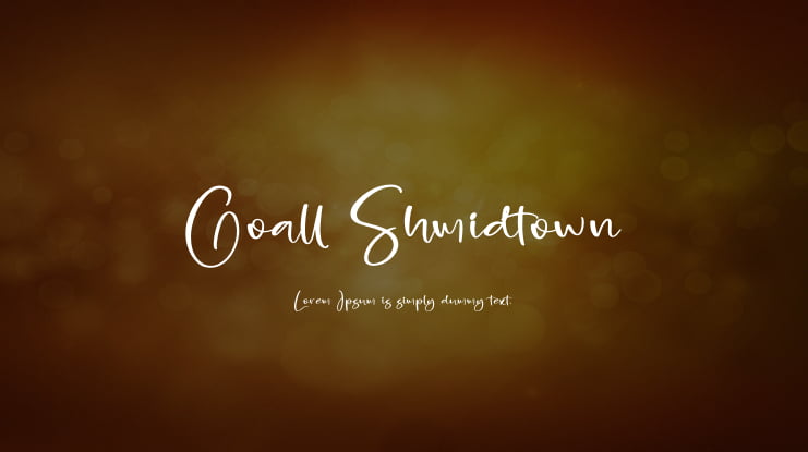 Goall Shmidtown Font