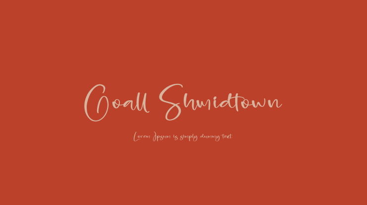 Goall Shmidtown Font