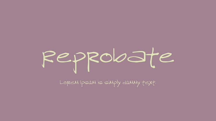 Reprobate Font