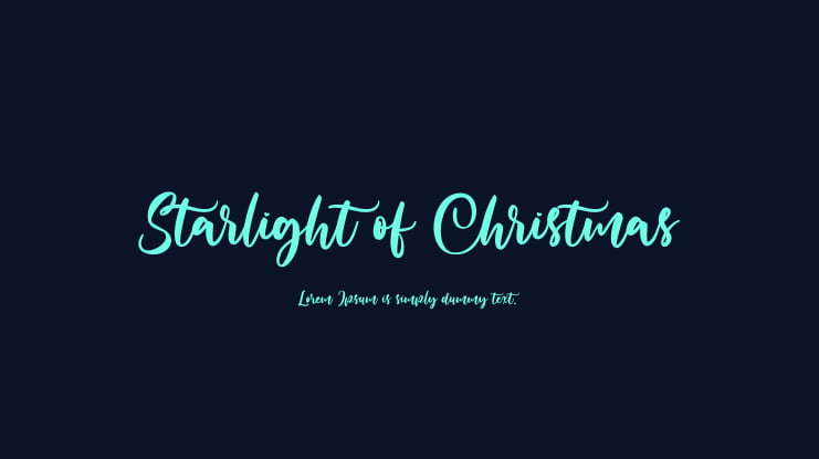 Starlight of Christmas Font