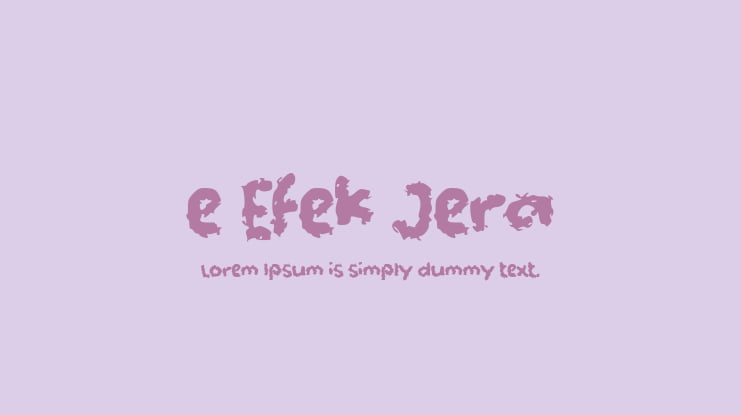 e Efek Jera Font