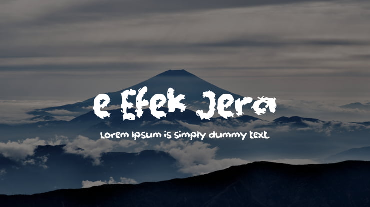 e Efek Jera Font