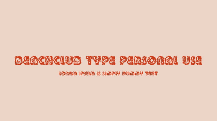 BEACHCLUB TYPE PERSONAL USE Font