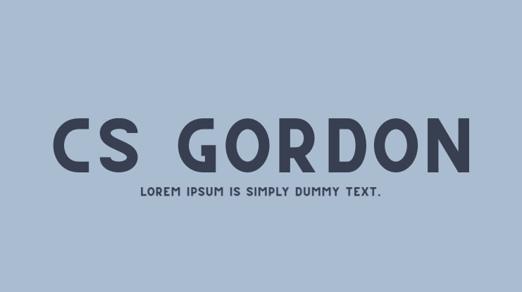 CS Gordon Font